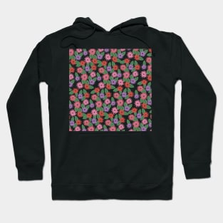 Floral pattern with light pink background Hoodie